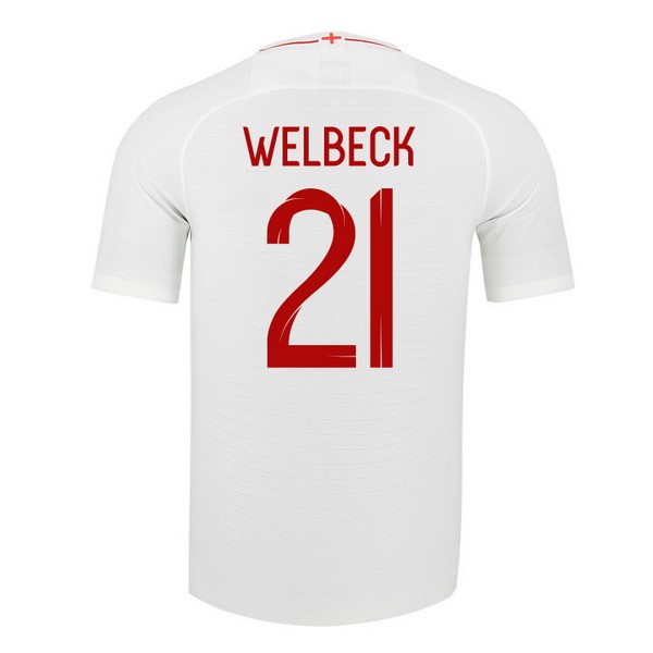 Camiseta Inglaterra 1ª Welbeck 2018 Blanco